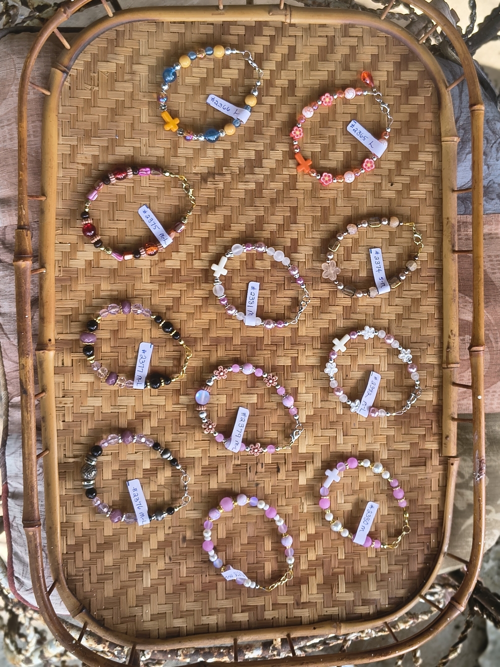 Handcrafted Multicolor Beaded Women's Bracelets - Assorted Pink, Purple & More